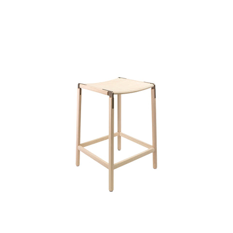 De Haro Timeless Minimalist Maple Backless Counter Stool