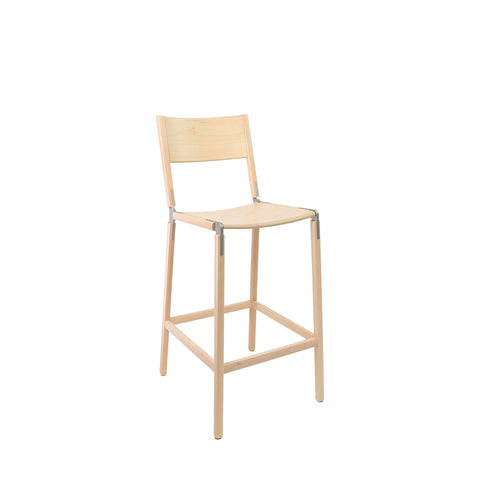 Stanyan Timeless Minimalist Modern Slat Back Bar Stool