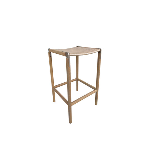 Bartlett Timeless Minimalist Backless Oak Bar Stool