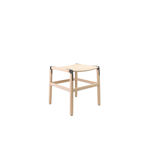 Timeless Minimalist Maple Accent Stool with Cylinder Leg