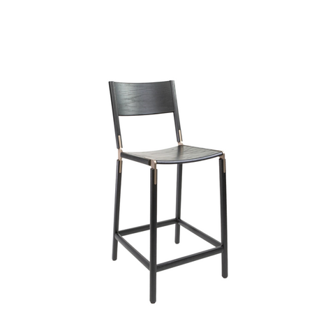 Linden Industrial Creative Modern Slat Back Counter Stool