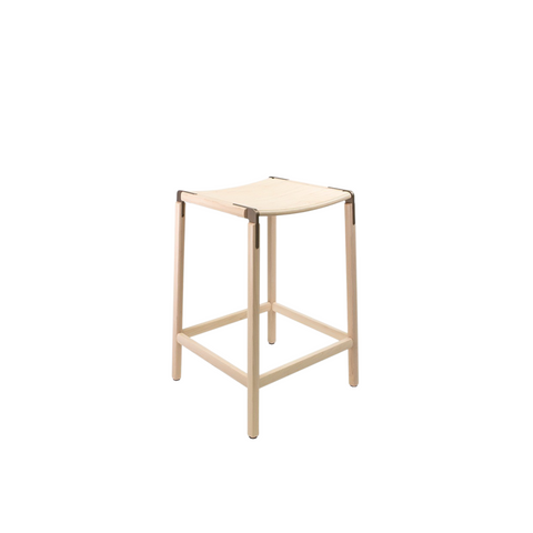 De Haro Timeless Minimalist Backless Maple Counter Stool