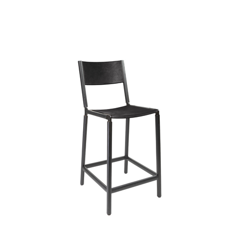 Linden Industrial Creative Minimalist High Back Counter Stool
