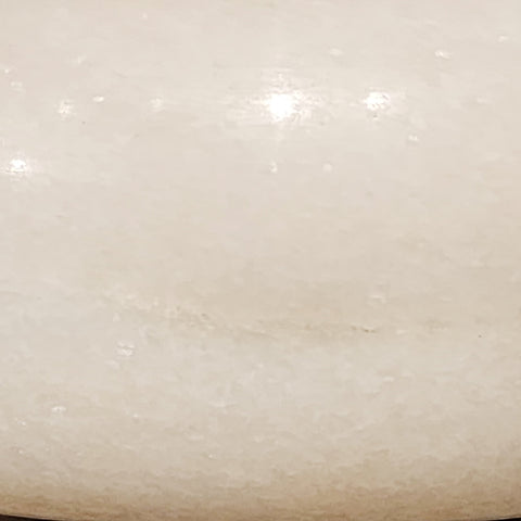 Mylki Hand Carved Ivory Hundi Marble and Glass Hurricane, 11" Tall