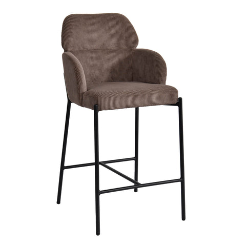 Timeless Minimalist Modern Barrel Upholstered Counter Stool
