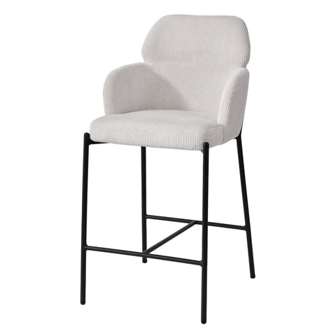 Timeless Minimalist Modern Barrel Upholstered Counter Stool