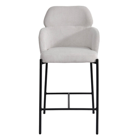 Timeless Minimalist Modern Barrel Upholstered Counter Stool