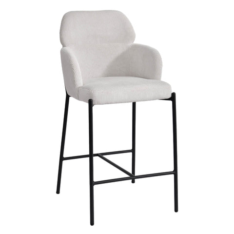 Timeless Minimalist Modern Barrel Upholstered Counter Stool
