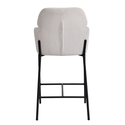 Timeless Minimalist Modern Barrel Upholstered Counter Stool