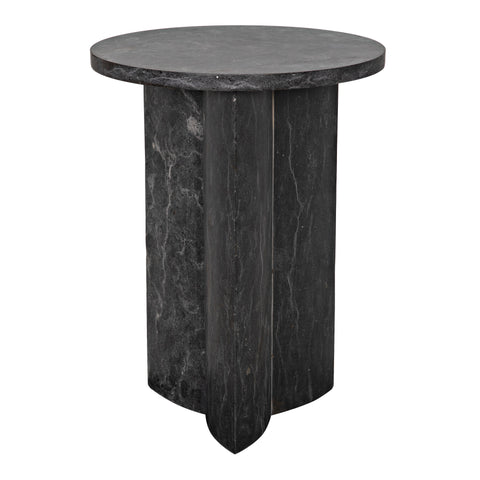 Noir Diana Modern Marble Round Drum Center Table - 18 W