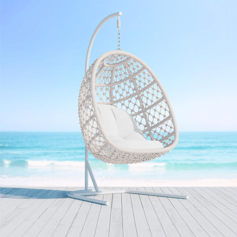 Amelia Coastal Modern Hand Woven Swing Chair
