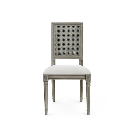 Artful Traditionalist Fauteuil with Fluted Leg Dining Side Chair