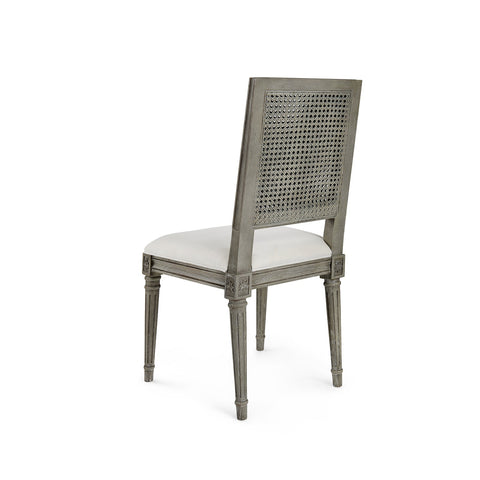 Artful Traditionalist Fauteuil with Fluted Leg Dining Side Chair