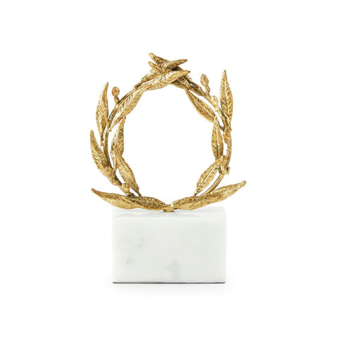 Decorating Essentials Modern Abstract Gold Leaf Novelty Sculpture