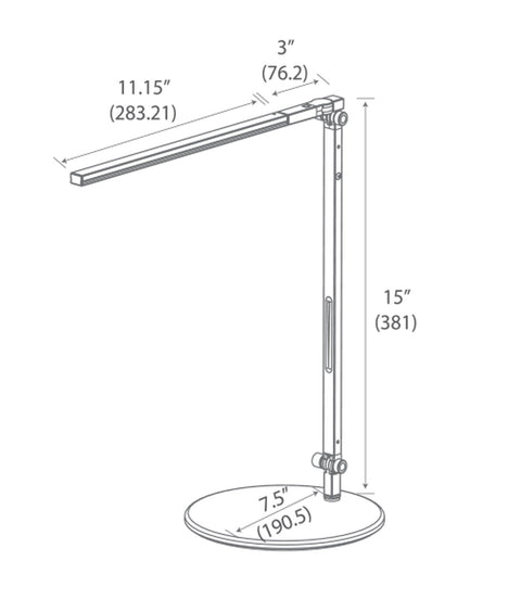 Z-bar Modern Sleek Adjustable Desk Lamp