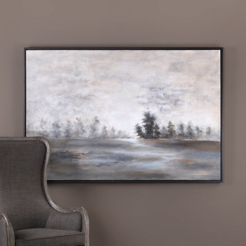 Evening Mist Landscape Art Handcrafted Modern Painting Wall Art
