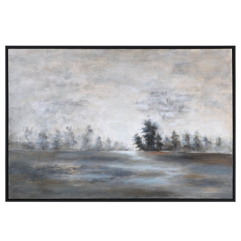 Evening Mist Landscape Art Handcrafted Modern Painting Wall Art