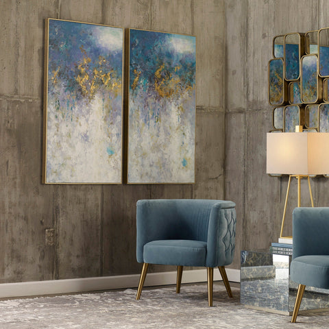 Floating Abstract Art Contemporary Hand Painted Gallery Wrap Painting