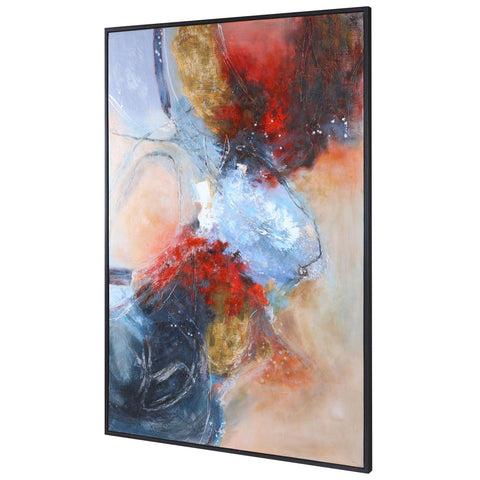 Summer Sunset Abstract Art Hand Painted Framed Wall Art