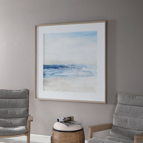 Surf And Sand Framed Print Coastal Square Wall Art