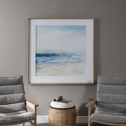 Surf And Sand Framed Print Coastal Square Wall Art