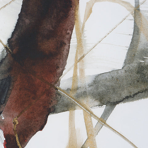 Uttermost Burgundy Interjection Abstract Matte Framed Print Set Wall Art - Set of 2