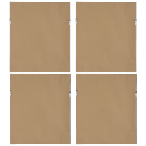 Uttermost Wildflower Study Rectangle Print with Matte Gray Frame Wall Art - Set of 4