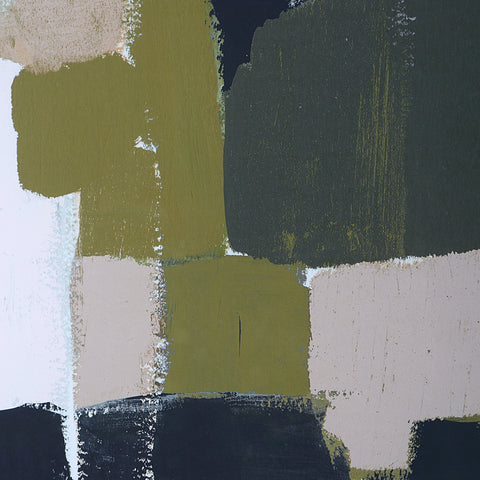 Uttermost Color Block Framed Prints Modern Abstract Oak Rectangle Wall Art - Set of 2