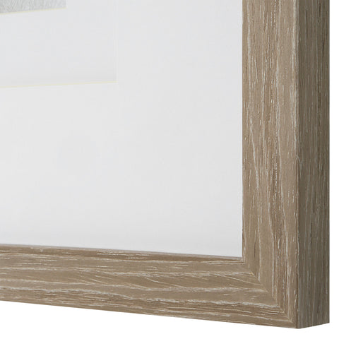 Uttermost Color Block Framed Prints Modern Abstract Oak Rectangle Wall Art - Set of 2