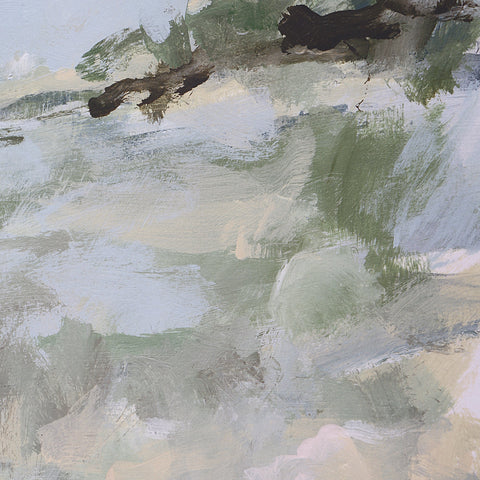 Uttermost Far Away View Modern Abstract Framed Print Wall Art - Set of 2