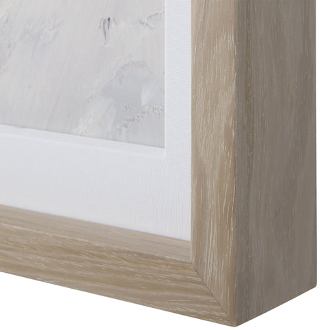 Blue Flowers In Vase Contemporary Matte Framed Wall Art