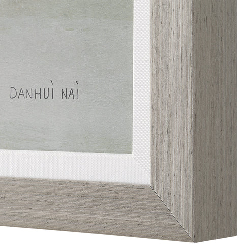 Coastal Print with Matte Finish in Gray Standard Picture Frame Wall Art