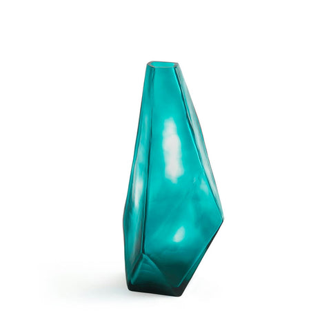 Decorating Essentials Asymmetrical Art Vase with Beveled Abstract Design