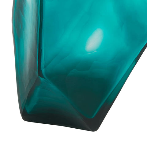Decorating Essentials Asymmetrical Art Vase with Beveled Abstract Design