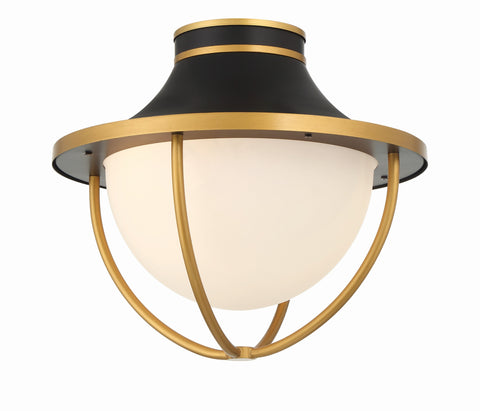 Atlas Ambient Semi Flush Mount Ceiling Light Modern Bowl Design