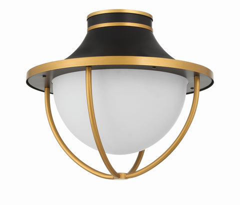 Atlas Ambient Semi Flush Mount Ceiling Light Modern Bowl Design