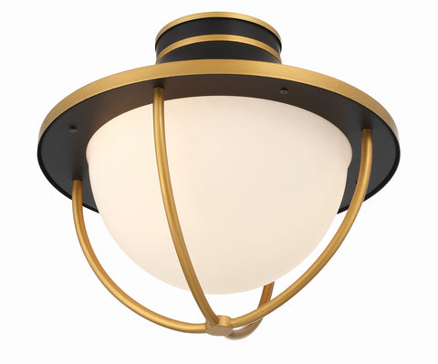 Atlas Ambient Semi Flush Mount Ceiling Light Modern Bowl Design