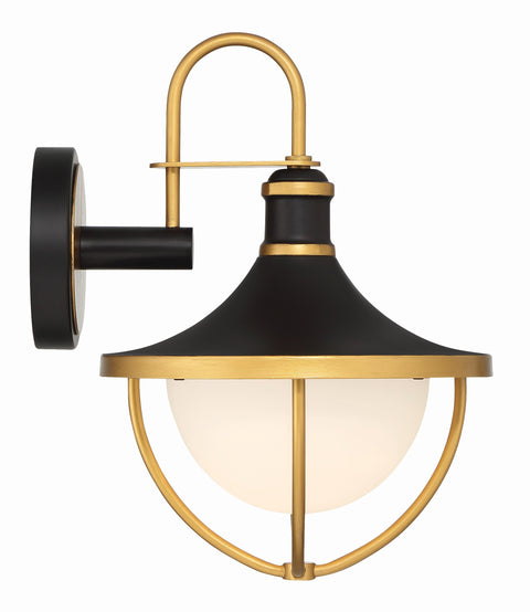 Atlas Nature-Driven Modernist Sconce in Matte Black and Gold