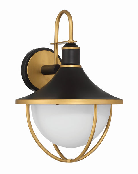 Atlas Nature-Driven Modernist Sconce in Matte Black and Gold