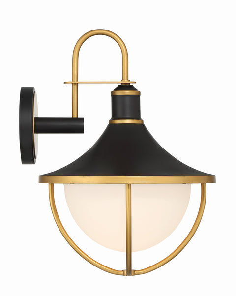 Atlas Nature-Driven Modernist Sconce in Matte Black and Gold