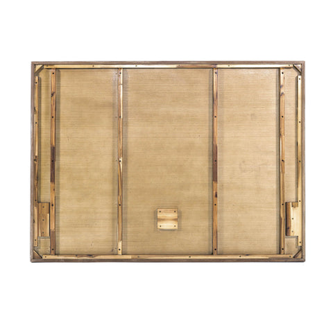 LH Imports Art Deco Atlantis Platform Bed with Plank Headboard - Medium - King - Queen