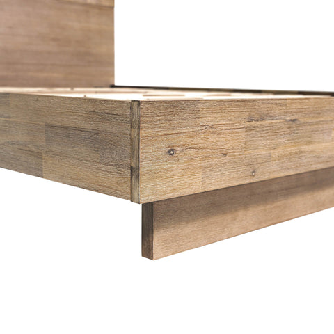 LH Imports Art Deco Atlantis Platform Bed with Plank Headboard - Medium - King - Queen