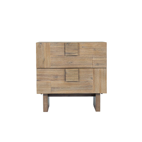 Timeless Minimalist Contemporary Block Frame Nightstand