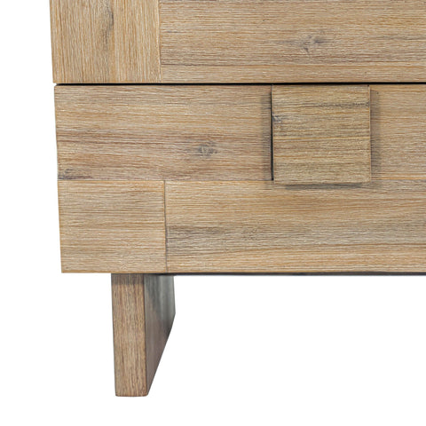 Timeless Minimalist Contemporary Block Frame Nightstand