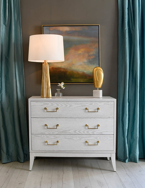 Accent Elegant Gold Leaf Column Table Lamp