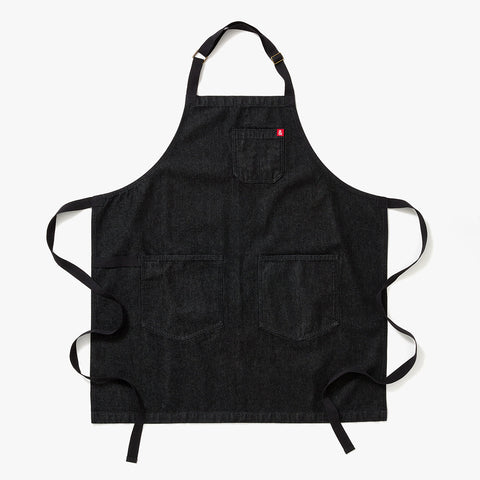 Bib Solid Adjustable Apron with Patch Pockets