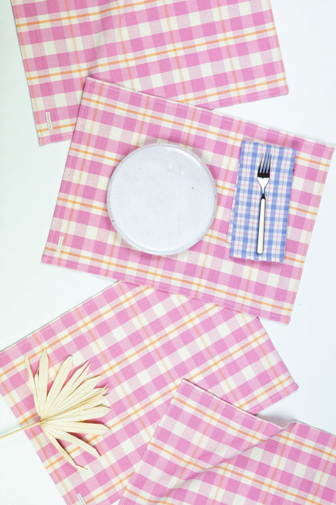 Powered by People Archive NY Abigail Contemporary Plaid Rectangular Placemat - Set of 4