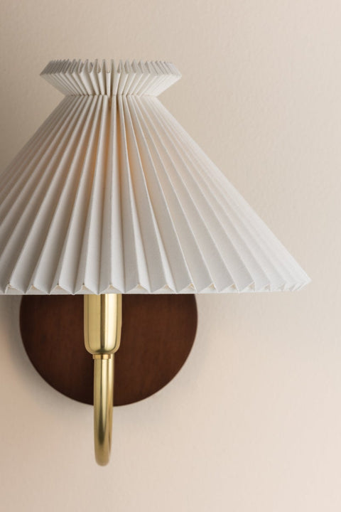 Acacia Accent Contemporary Pleated Shade Sconce Wall Light