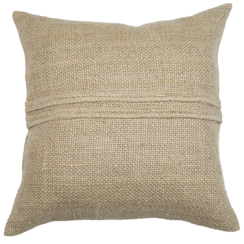 Filling Spaces Classic Organic Linen Accent Throw Pillow with Ruffles - 22 x 22 - 24 x 24 - 14 x 20 - 26X 26 - 28 x 28 - 30 x 30