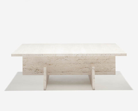 Timeless Minimalist Modern Stone Square Coffee Table